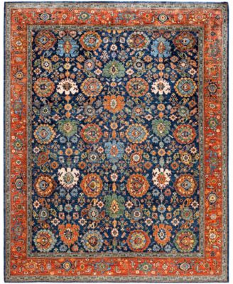 Adorn Hand Woven Rugs Serapi M0103 227 Rug Collection In Blue