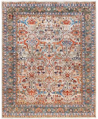 Adorn Hand Woven Rugs Serapi M0103 268 Rug Collection In Gray