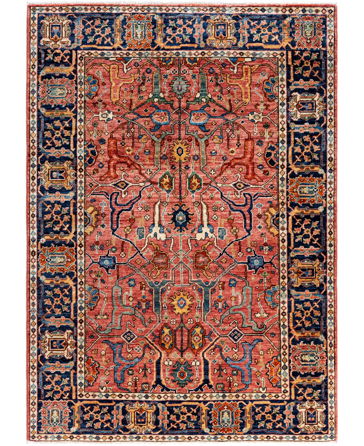 Adorn Hand Woven Rugs Serapi M0103-308 4'2"x5'10" Area Rug In Pink