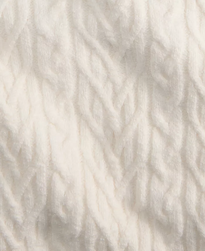 Women's Mock-Neck Cable Sweater - thumbnail 9