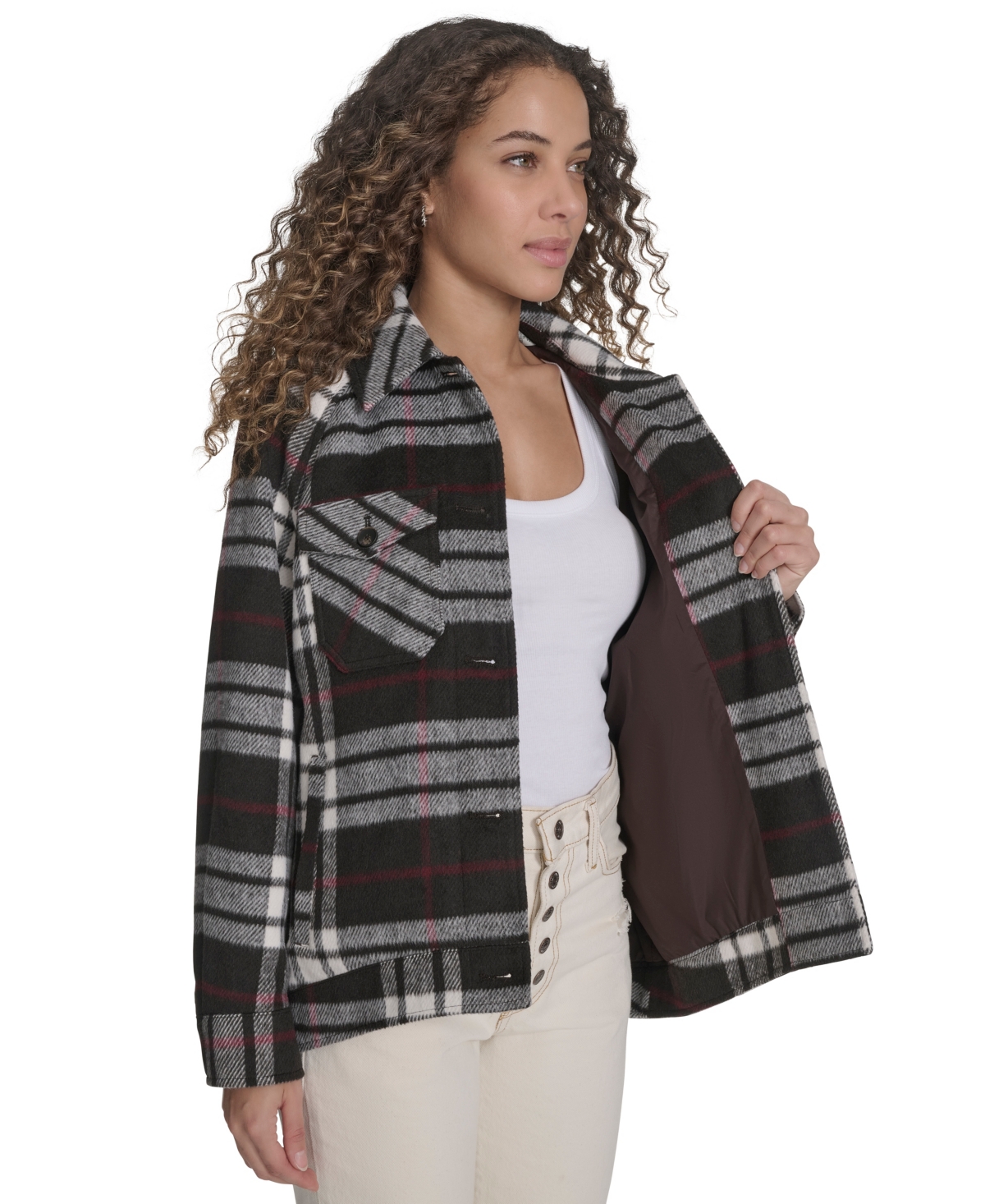 Levi's Women's Wool Blend Shirt Jacket In Black