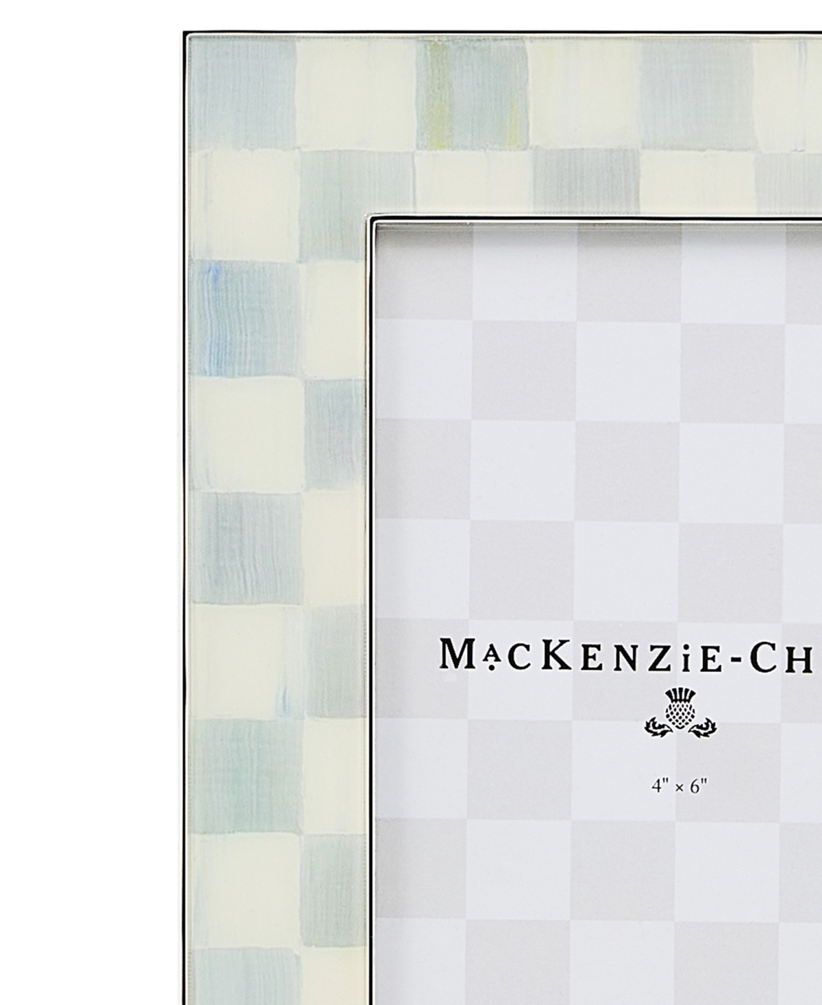 Mackenzie-childs Sterling Check Silver Plated Frame, 4" X 6" In Multi