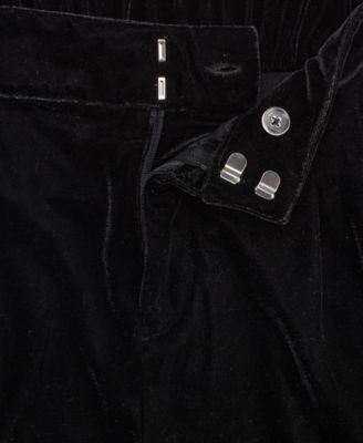 Women's Velvet Wide-Leg Trouser Pants, Macy's Exclusive