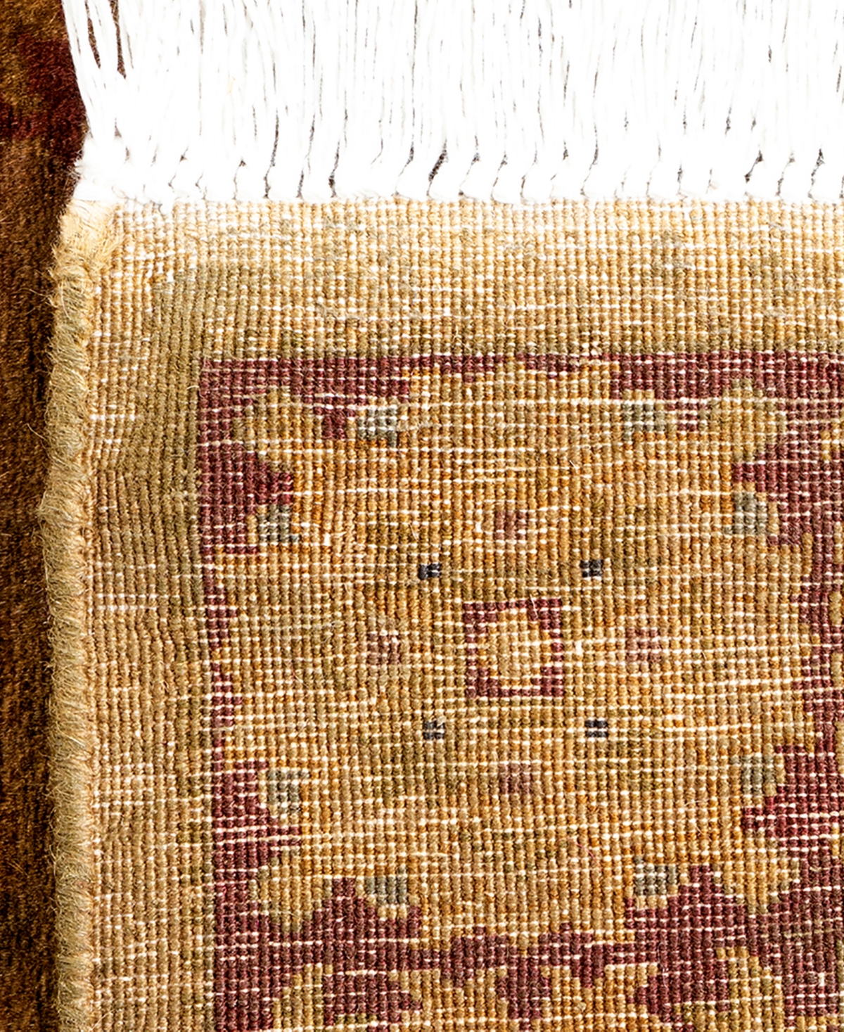 Adorn Hand Woven Rugs Fine Vibrance M1055 2'6"x11'2" Runner Area Rug In Brown