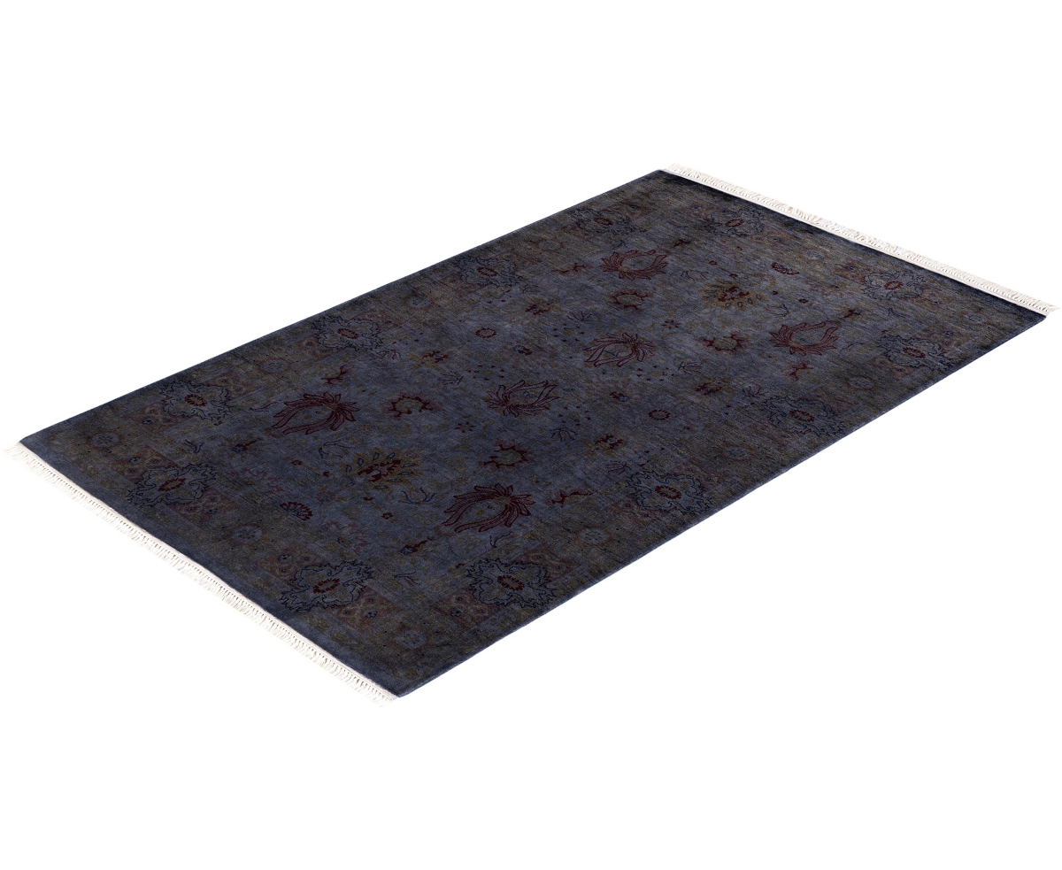 Adorn Hand Woven Rugs Fine Vibrance M1043 3'1"x5'1" Area Rug In Gray