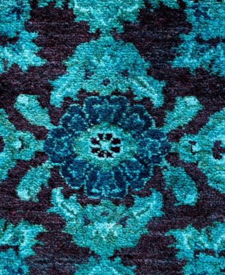 Adorn Hand Woven Rugs Fine Vibrance M1322 Rug Collection In Blue
