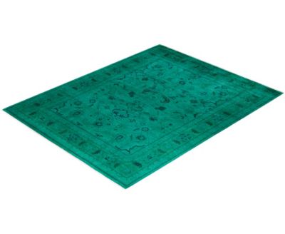 Adorn Hand Woven Rugs Fine Vibrance M1515 Rug Collection In Green