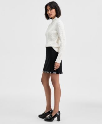 Women's Paillette-Hem Mini Skirt, Macy's Exclusive