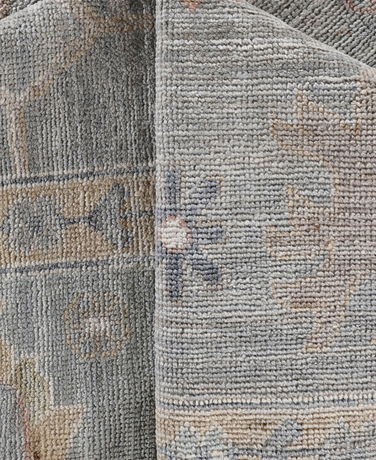 Adorn Hand Woven Rugs Colorful Oushak M0103-49 8'4"x9'11" Area Rug In Gray
