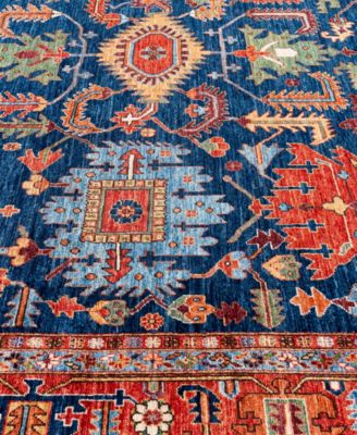 Adorn Hand Woven Rugs Serapi M0103 88 Rug Collection In Blue