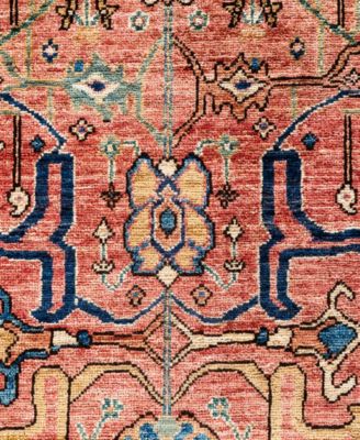 Adorn Hand Woven Rugs Serapi M0103 110 Rug Collection In Pink