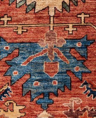 Adorn Hand Woven Rugs Serapi M0103 140 Rug Collection In Red