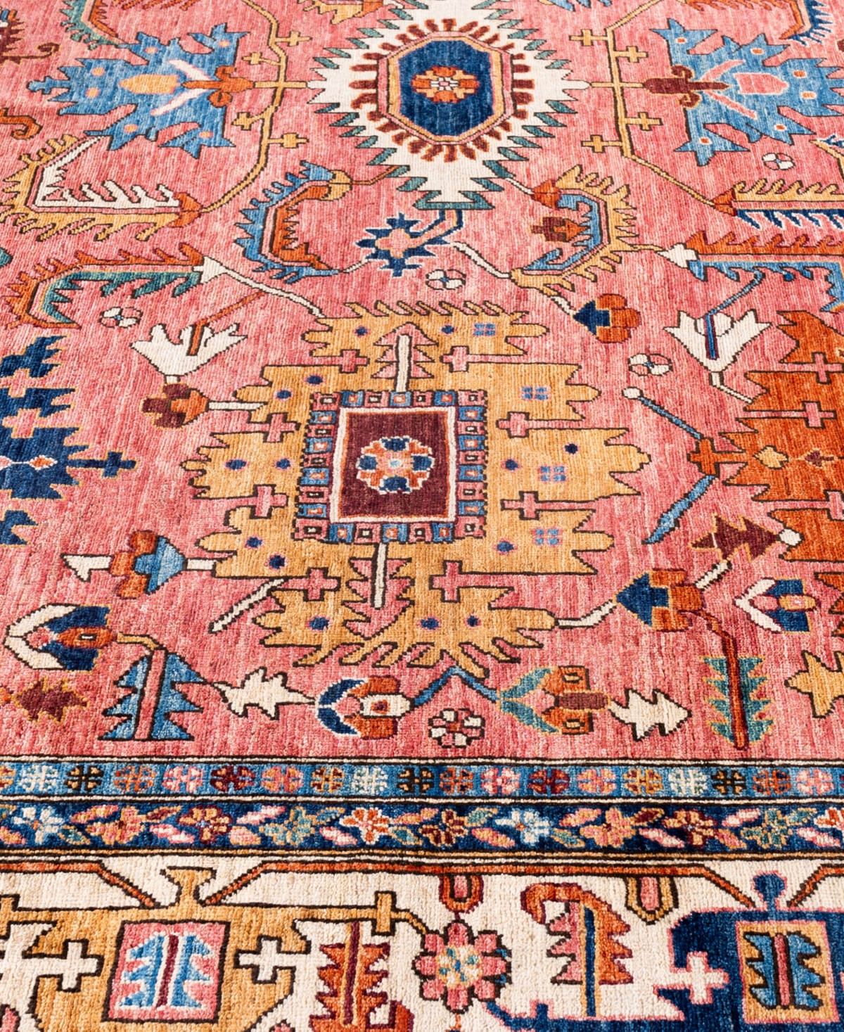 Adorn Hand Woven Rugs Serapi M0103-168 9'1"x11'10" Area Rug In Pink