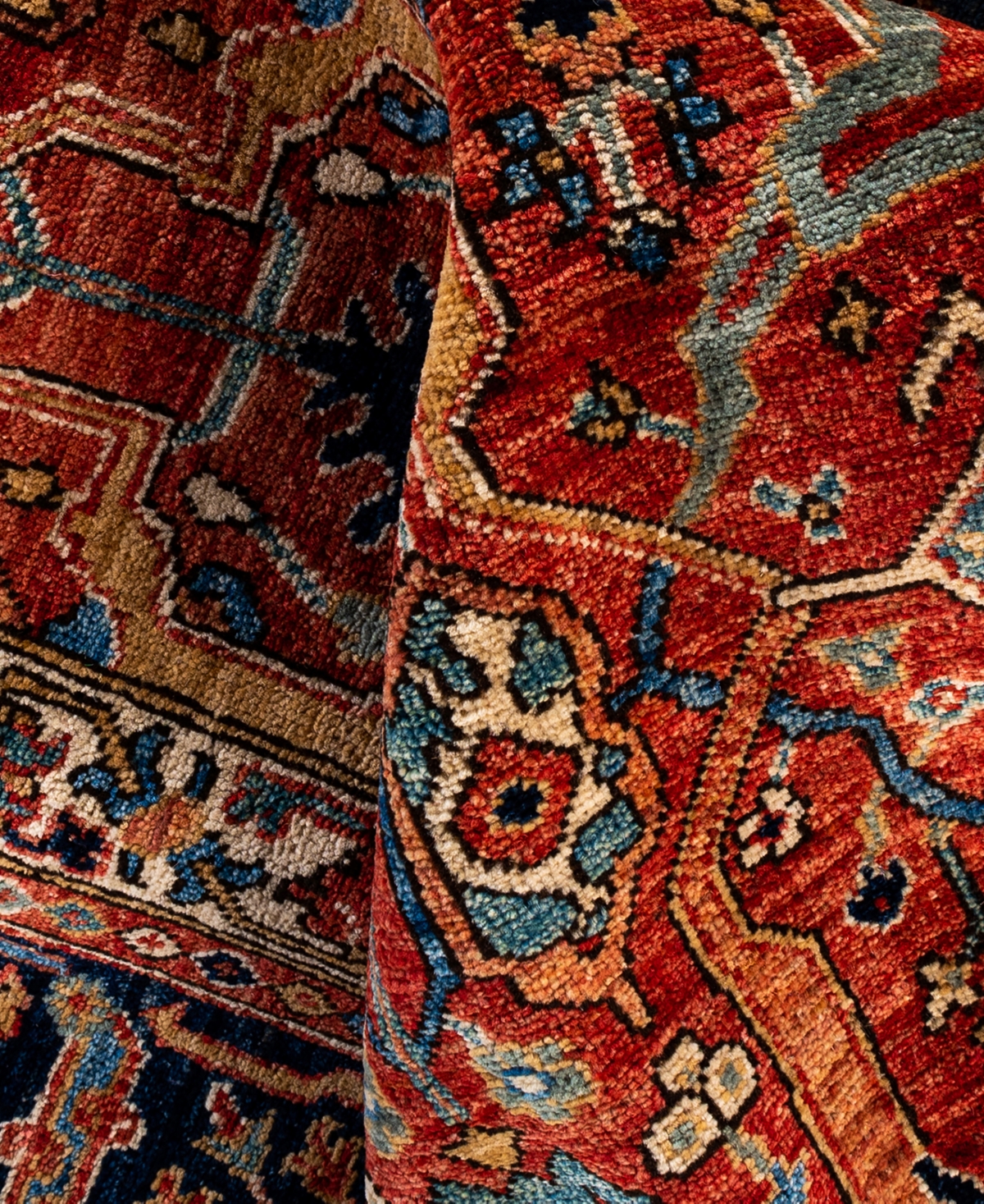 Adorn Hand Woven Rugs Serapi M0103-176 9'3"x12' Area Rug In Red