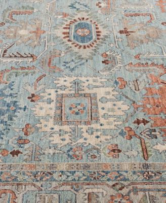 Adorn Hand Woven Rugs Serapi M0103 200 Rug Collection In Green