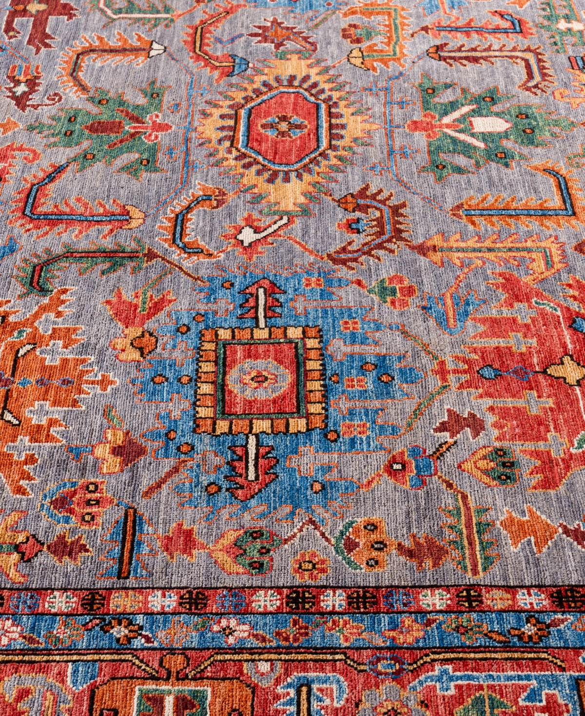 Adorn Hand Woven Rugs Serapi M0103-289 8'2"x9'9" Area Rug In Gray