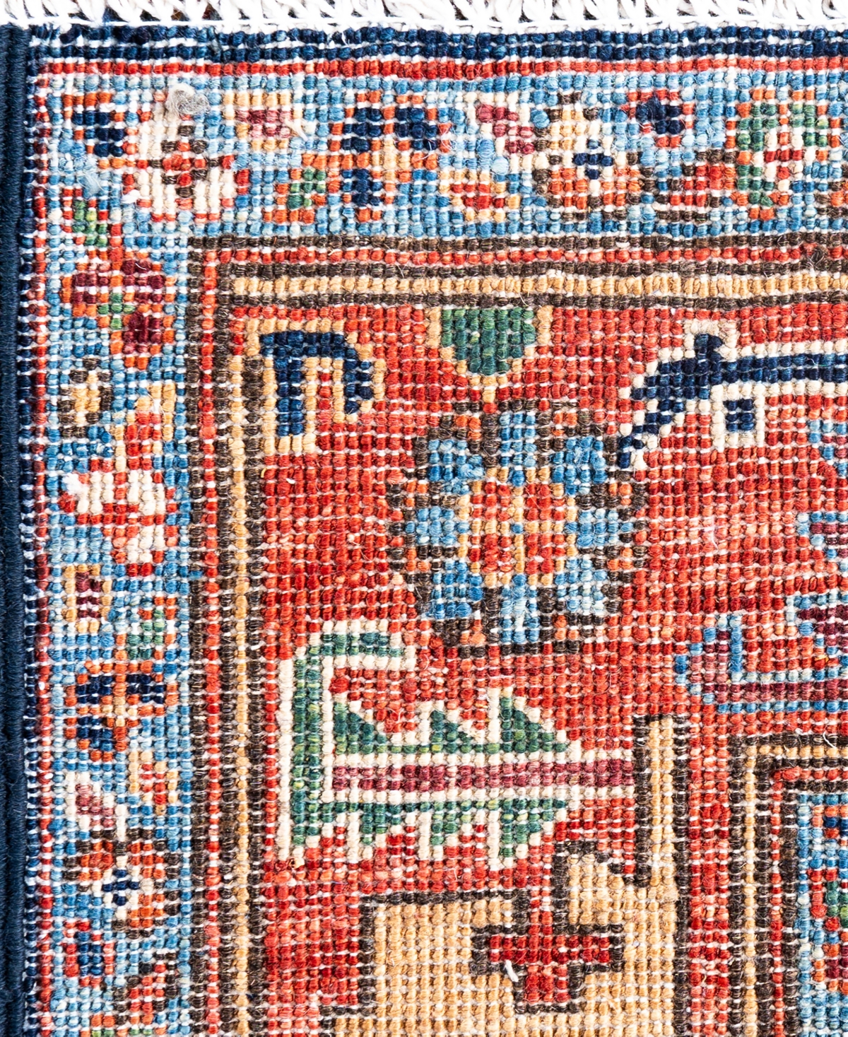 Adorn Hand Woven Rugs Serapi M0103-292 4'1"x5'9" Area Rug In Blue