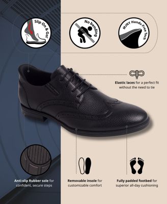 Howard Street Hands-Free Slip On Technology Wingtip Dress Oxfords