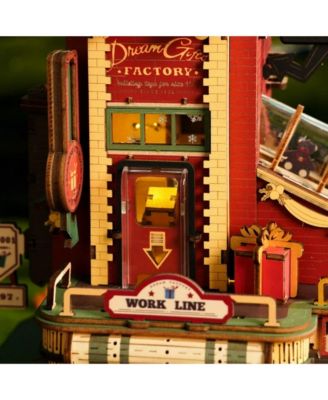 3D Puzzles, Wooden Puzzle Magic Factory Model with Exquisite Accessories, Unique Puzzle for Kids Adults, Multicolored, 9.61"10.08"6.42"