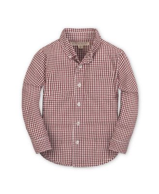 Boys Hope and Henry Stretch Poplin Long Sleeve Button Down Shirt
