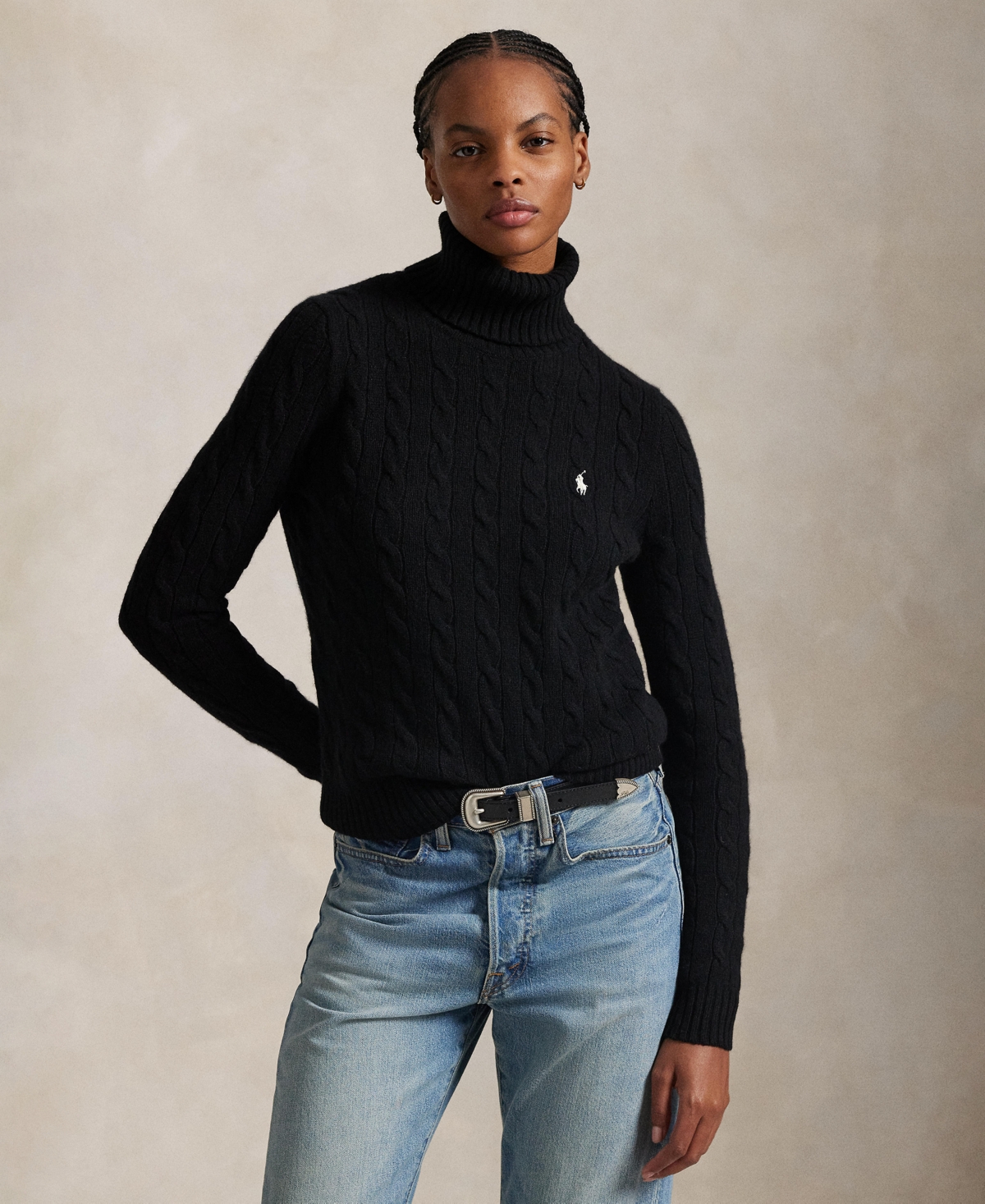 Polo Ralph Lauren Women's Turtle Neck Sweater In Black