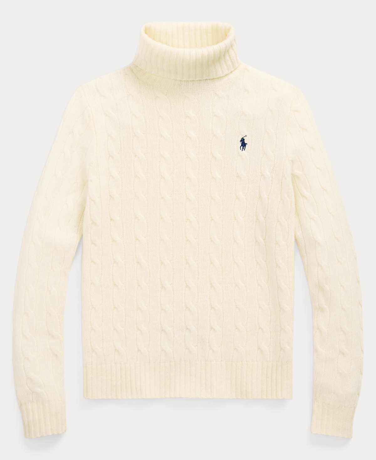 Polo Ralph Lauren Wool And Cashmere Turtleneck Sweater In White
