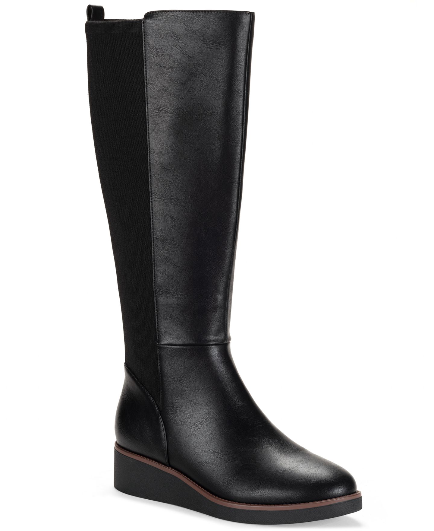 Женские ботинки Style & Co Cyruss Wedge Tall, цвет: Чёрный — фото 1