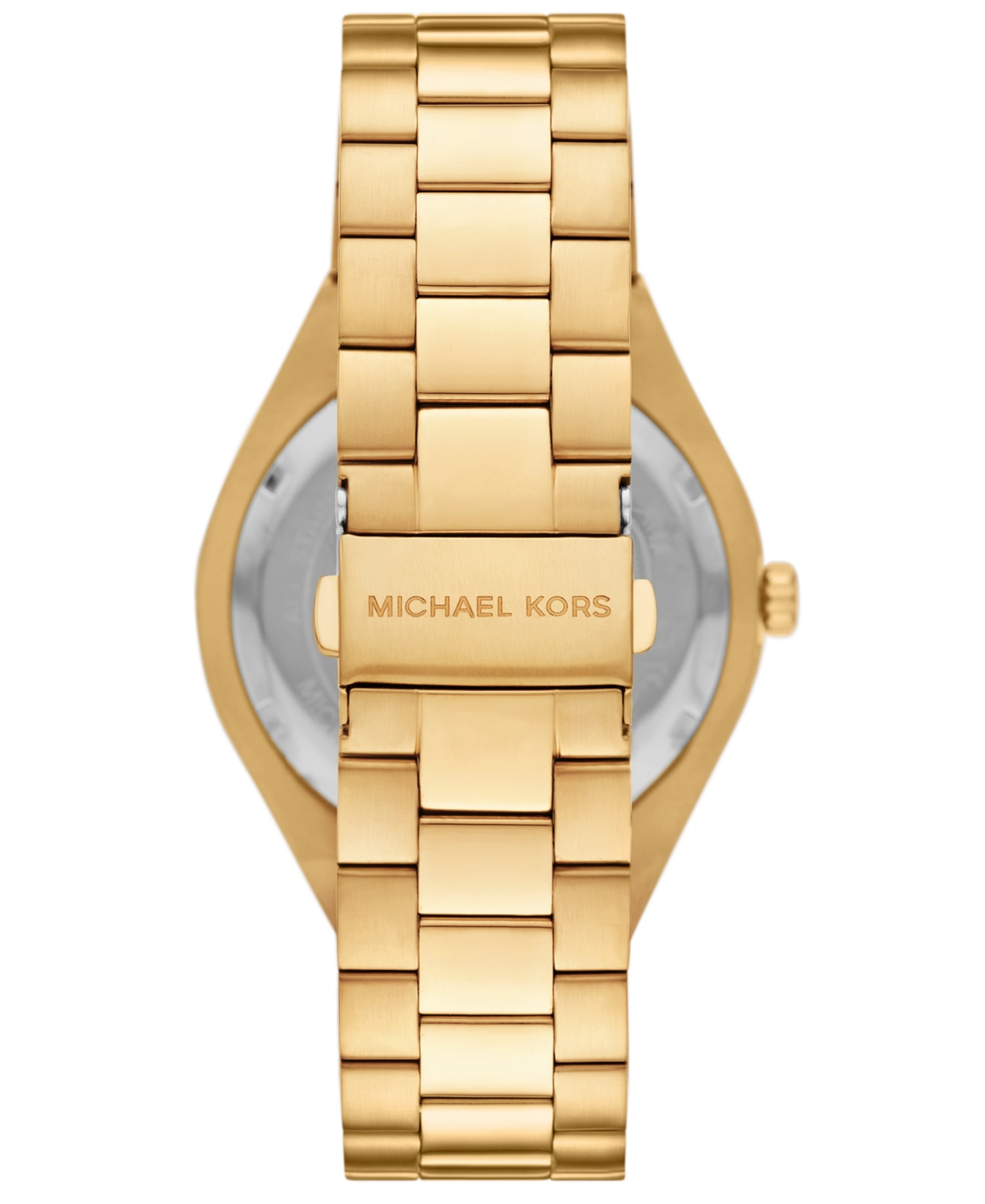 Michael Kors Men'sâ Lennox Three-hand Gold-tone Stainless Steel Watch, 43mm In Gold