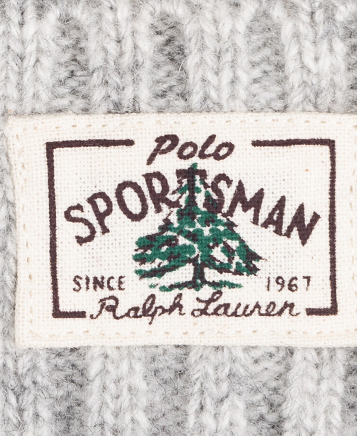 Polo Ralph Lauren Northwest Passage Patch Beanie In Gray