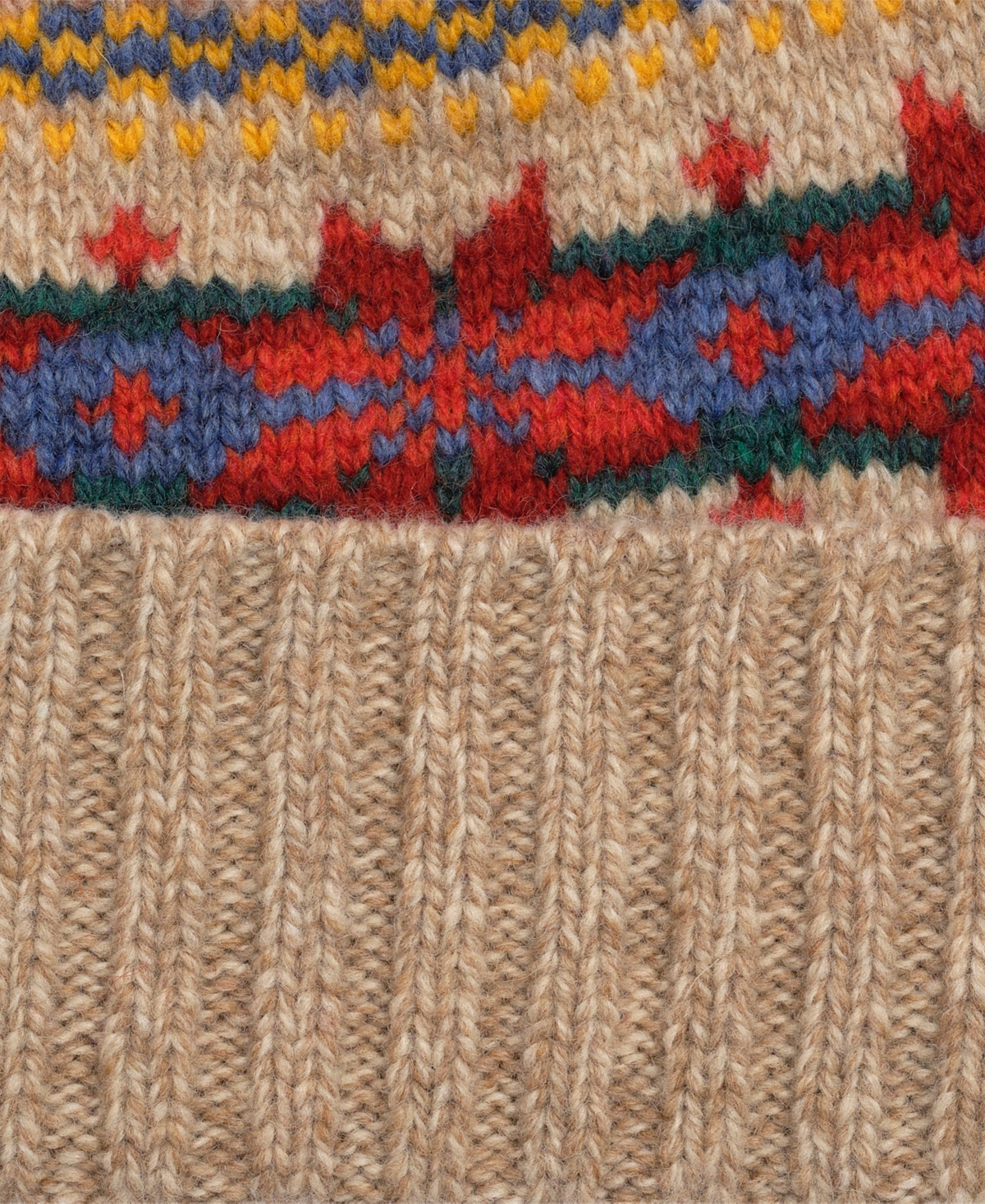 Polo Ralph Lauren Fairisle Beanie In Brown
