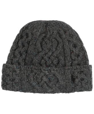 Men's Tweed Cable Cuff Beanie