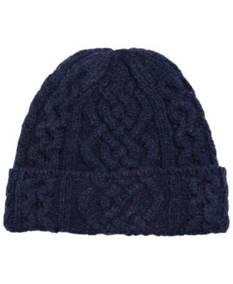 Men's Tweed Cable Cuff Beanie