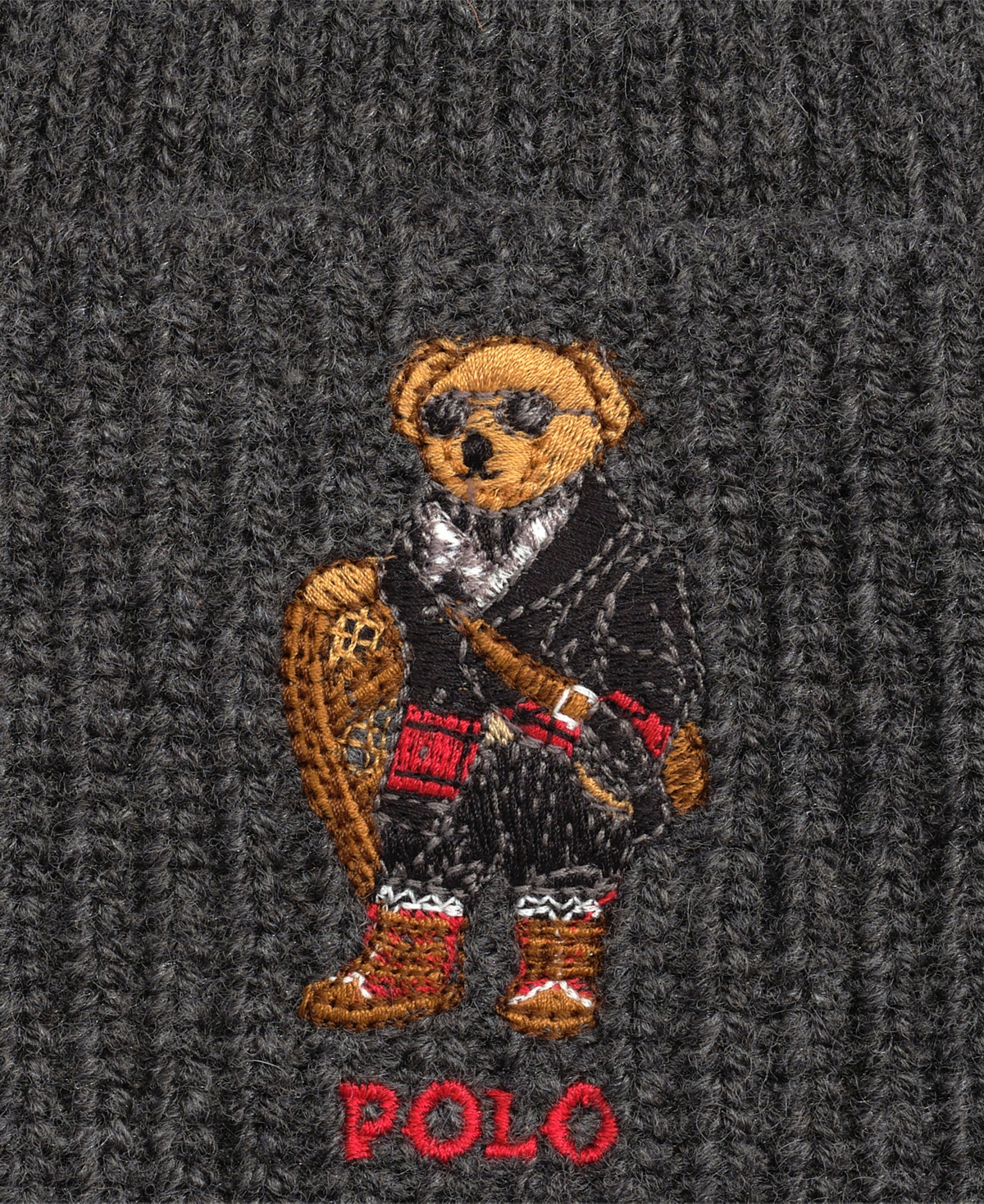 Polo Ralph Lauren Holiday Bear Beanie In Brown