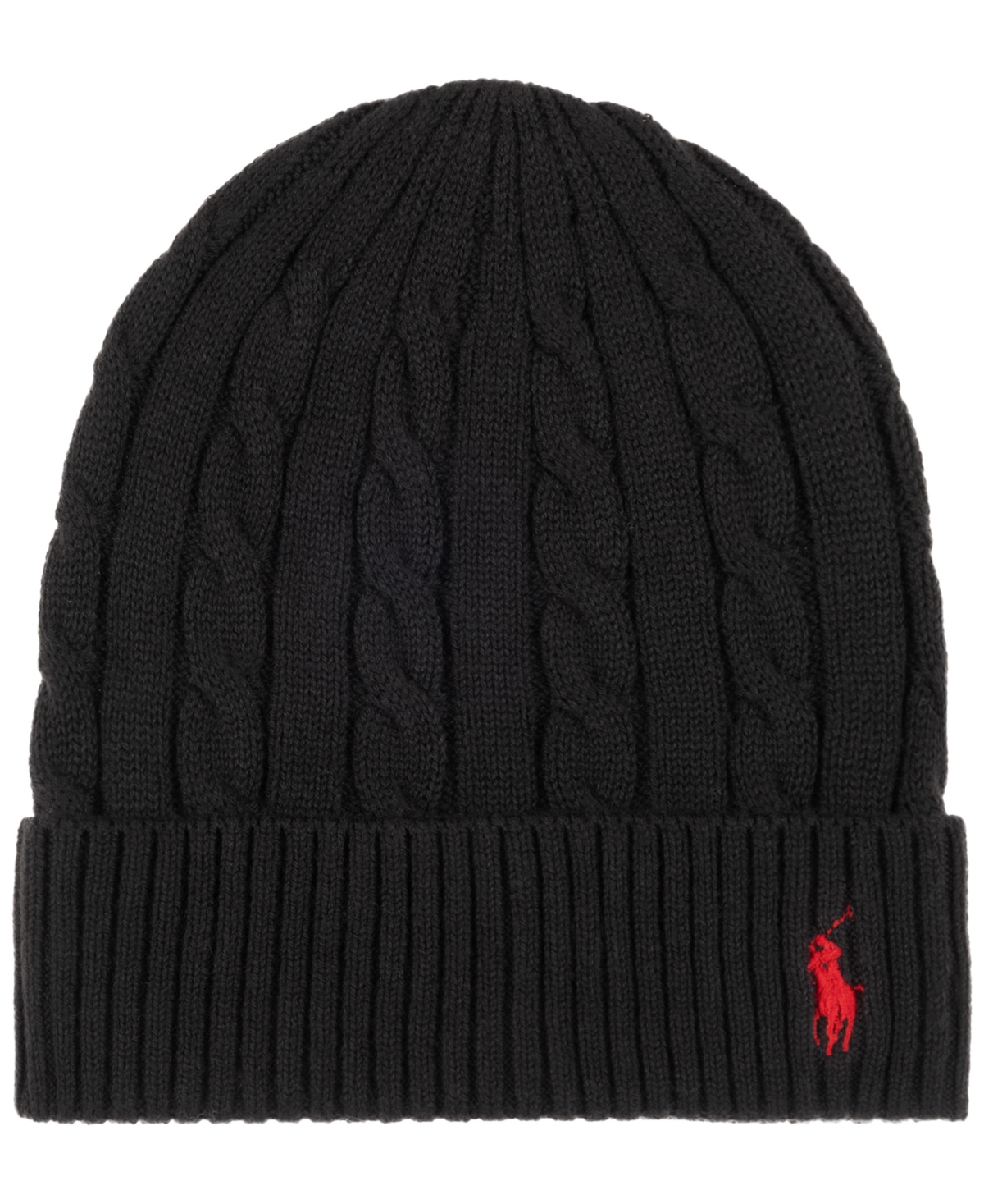 Polo Ralph Lauren Men's Cashmere Cable Beanie In Black