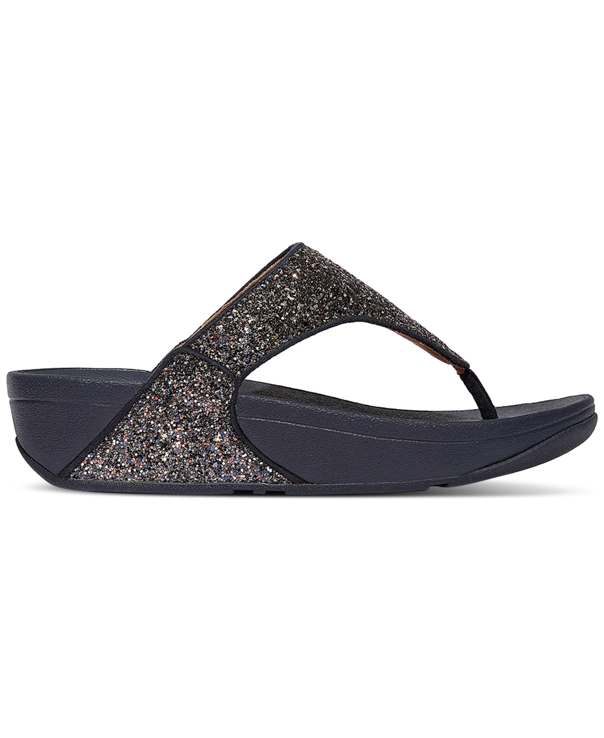 Fitflop Women's Lulu Multi-tonal Glitter Wedge Sandals In Blue