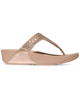 Women's Lulu Crystal Mix Toe-Post Wedge Sandals