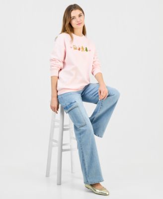 Juniors' Gingerbread Cookies Fleece Sweatshirt