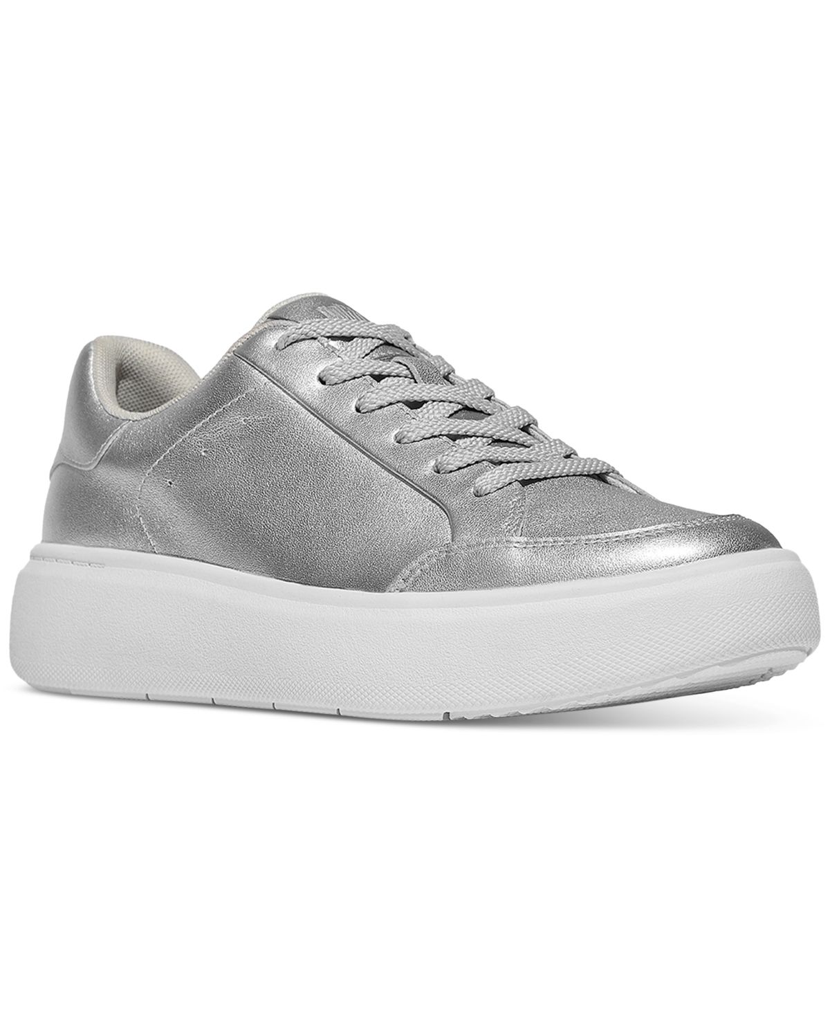 Fitflop Women's Rtg Metallic-leather Lace-up Sneakers In Silver