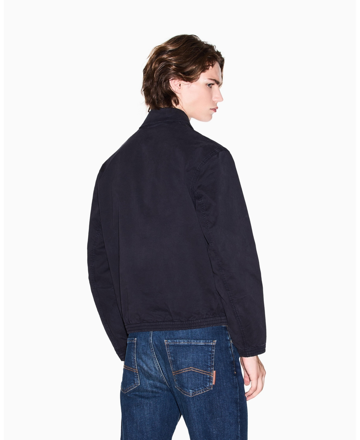 A|X Armani Exchange Men's Washed Graphic Coat
