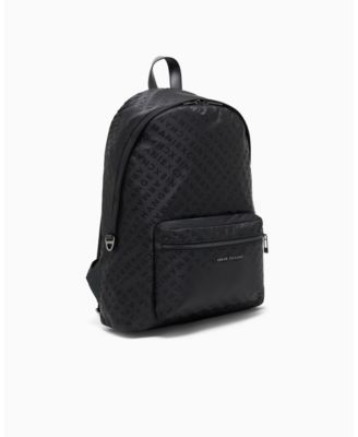 A|X Armani Exchange - Men's Satin Jacquard with llover Logo Backpack