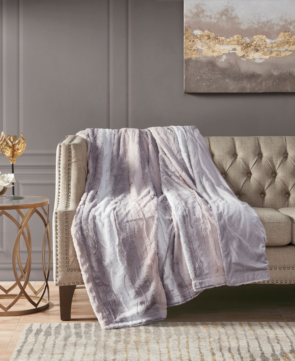 Madison Park Zuri Faux Fur Blanket