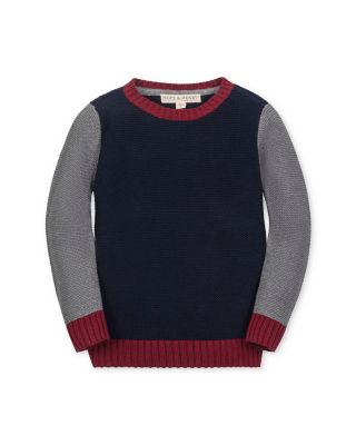 Little and Big Boys' Organic Long Sleeve Crewneck Pullover Sweater