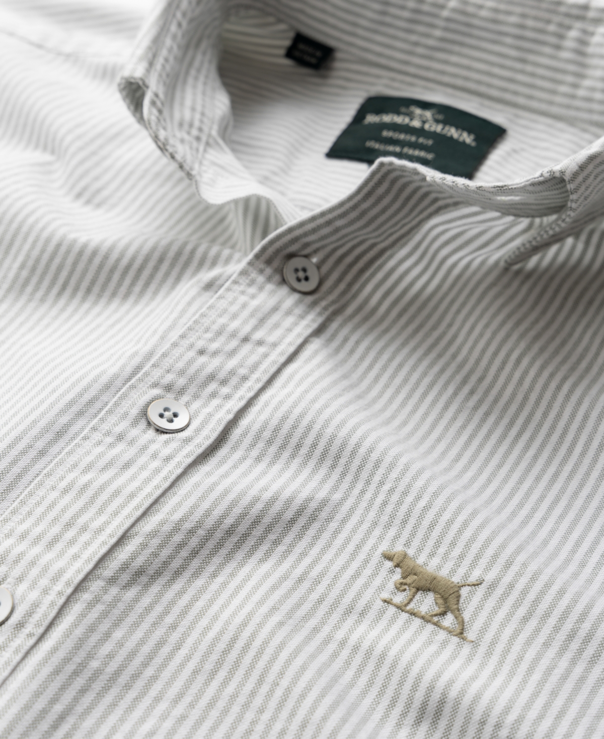 Rodd & Gunn Gunn Oxford Stripe Sports Fit Shirt In White