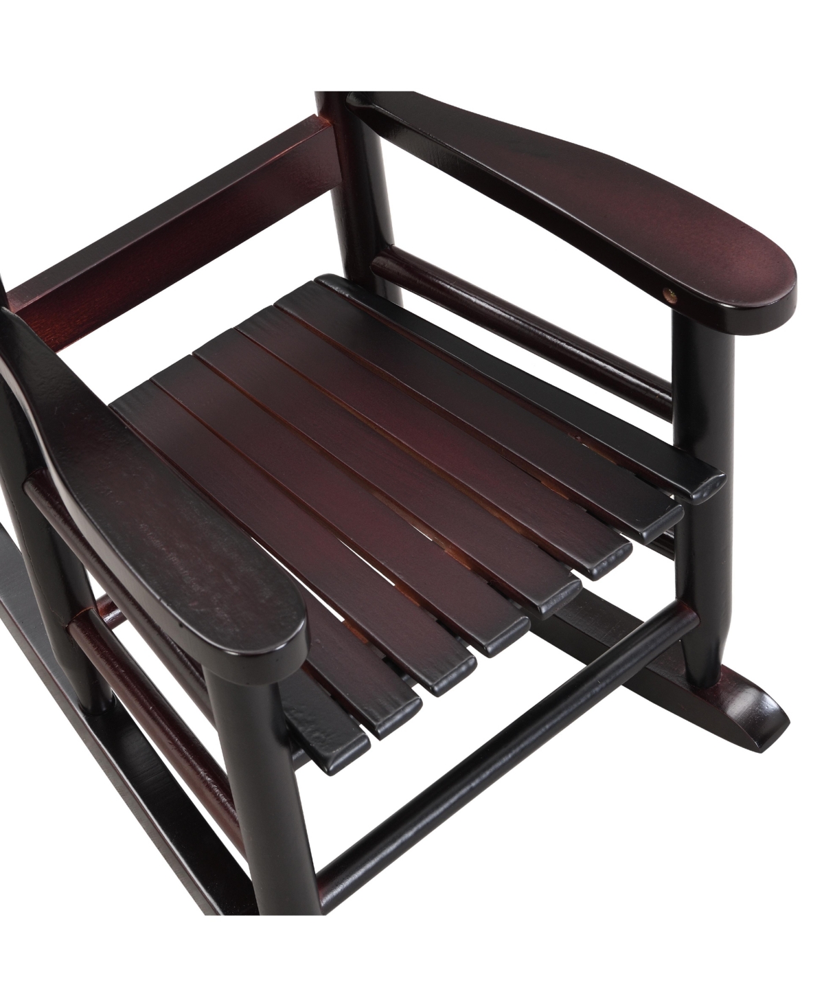 Jujabu Espresso Wood Children's Rocking Chair Kids Rocking Chair for Indoor or Outdoor