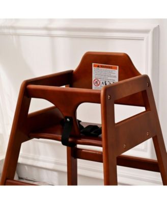 Walnut Solid Wood Double Feeding Eat and Grow Portable High Easy to Clean Baby Booster Chair