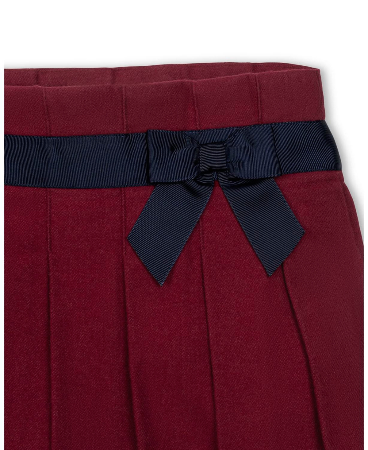 Hope & Henry Little and Big Girls' Organic Brushed Cotton Pleated Skirt with Bow