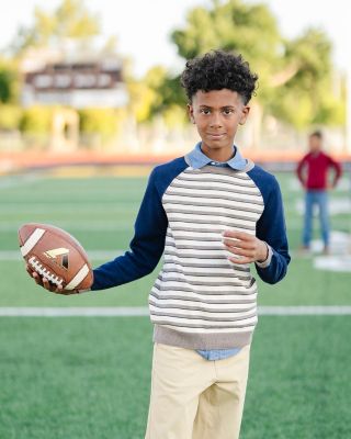 Little and Big Boys' Organic Long Sleeve Raglan Sweater