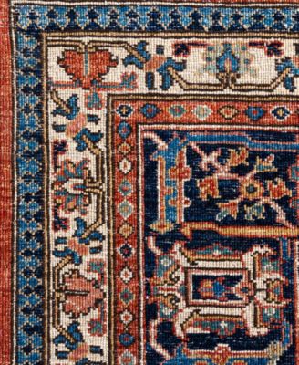 Adorn Hand Woven Rugs Serapi M0103 75 Rug Collection In Orange