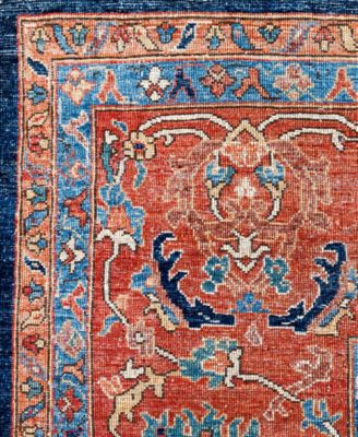 Adorn Hand Woven Rugs Serapi M0103 80 Rug Collection In Blue