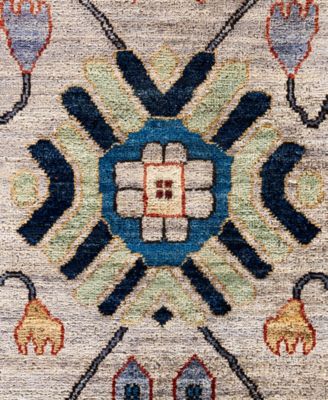 Adorn Hand Woven Rugs Serapi M0103 87 Rug Collection In Gray